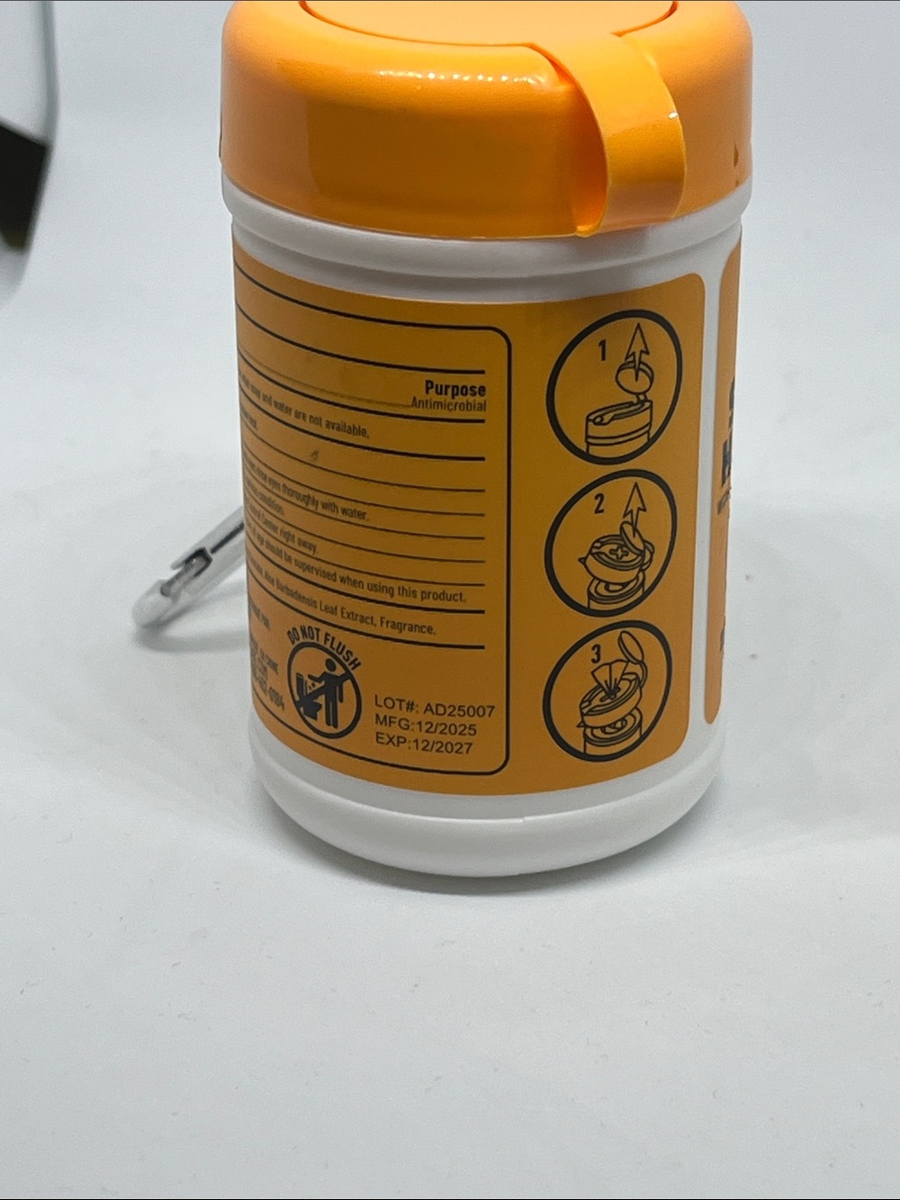 Wish Sanitizing Hand Wipes - Pick (1) Travel Canister with Clip - Picture 5 of 14